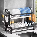 2025 Stainless Steel 2/3-Tier Kitchen Dish Drainer Rack