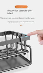 Stainless Steel Kitchen Sink Sponge Holder & Drain Rack Organizer