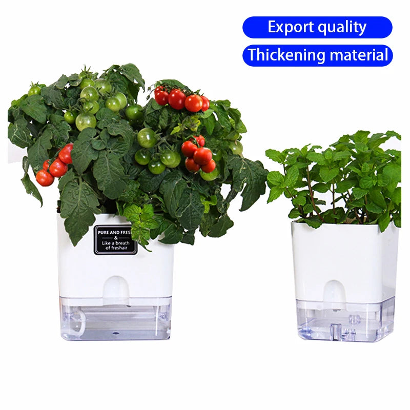 Self-Watering Magnetic Plant Pot with Cotton Rope for Garden