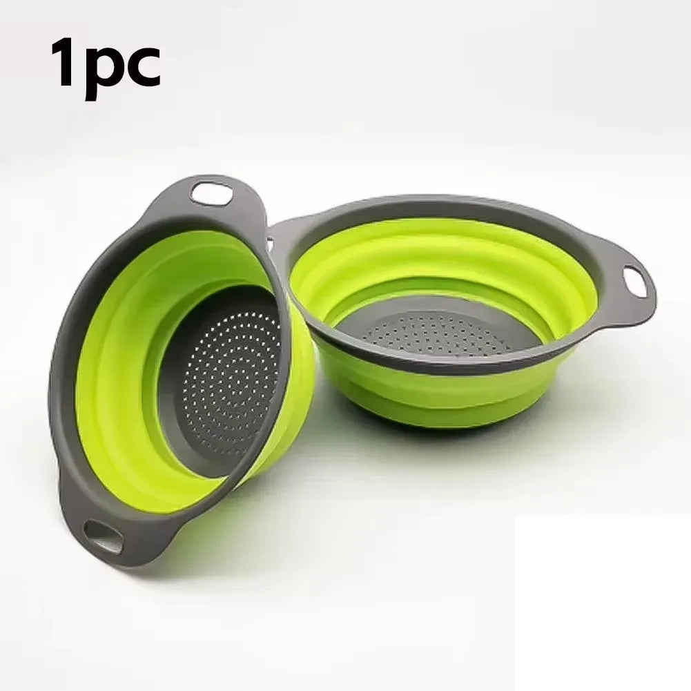 Collapsible Silicone Drain Basket for Fruits and Vegetables