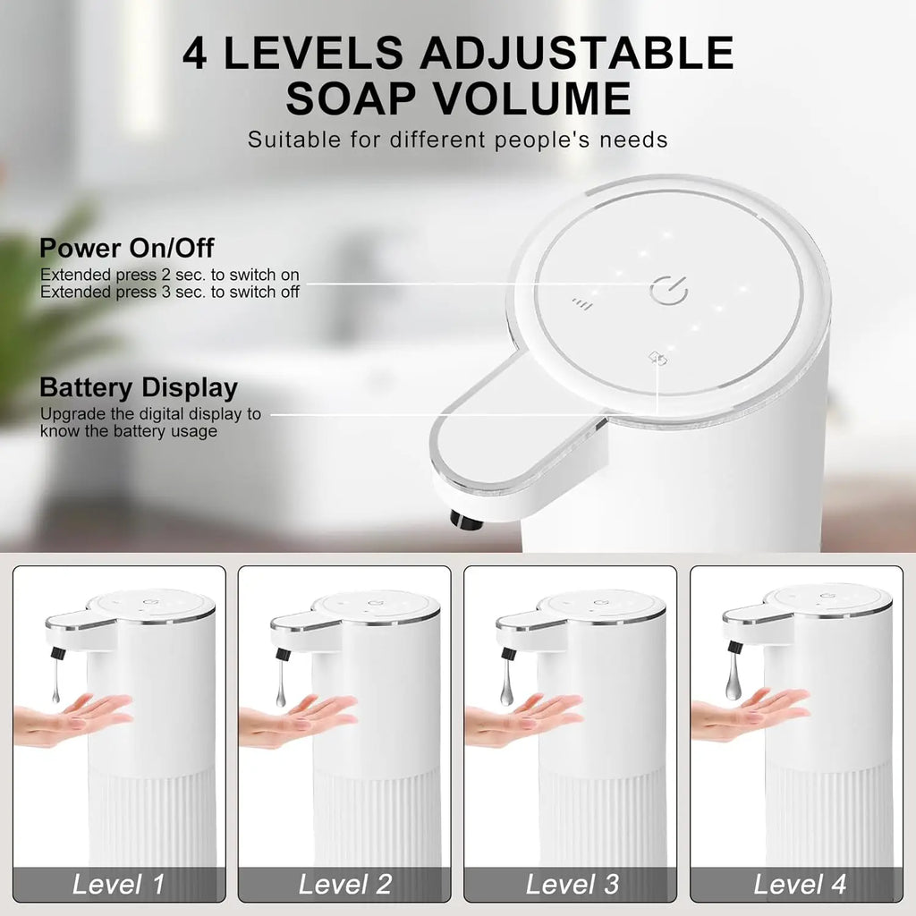 360ML Wall-Mounted Waterproof Soap Dispenser – Rechargeable & Adjustable