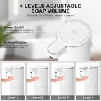360ML Wall-Mounted Waterproof Soap Dispenser – Rechargeable & Adjustable