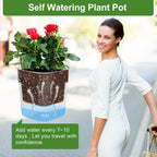 Self-Watering Magnetic Plant Pot with Cotton Rope for Garden