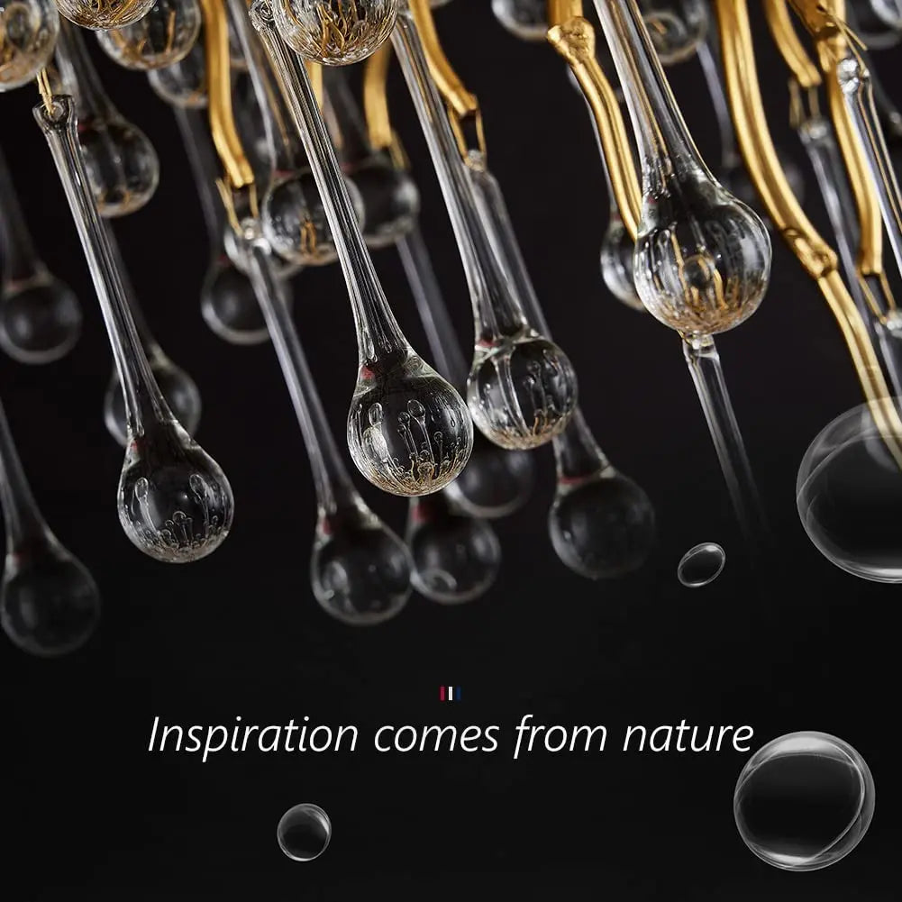 Nordic Luxury Gold K9 Crystal LED Chandelier Fixture