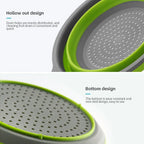 Collapsible Silicone Drain Basket for Fruits and Vegetables